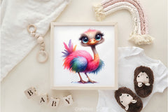 Funny Ostrich Bird Clipart Bundle - CraftNest - Digital Crafting and Art