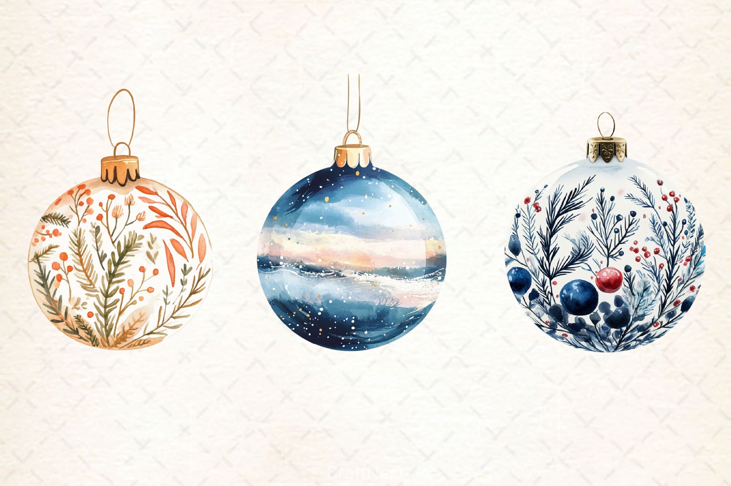 Christmas Bauble Clipart Bundle - CraftNest - Digital Crafting and Art