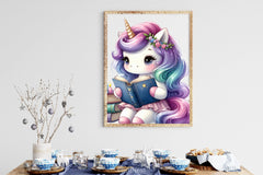 Cute Unicorn Reading A Book Clipart Bundle - CraftNest - Digital Crafting and Art