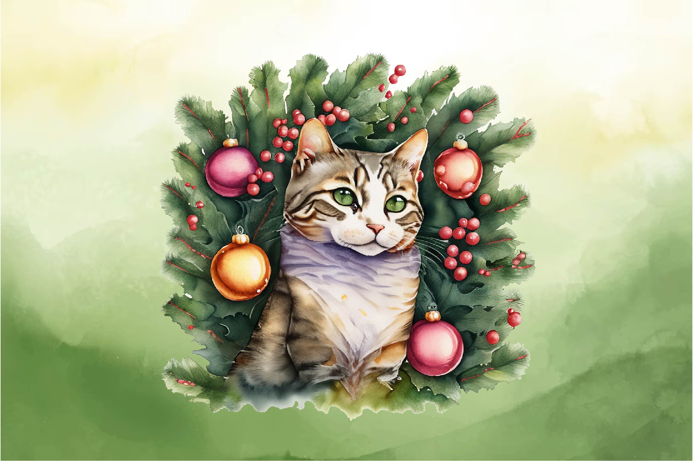 Cat Christmas Clipart Bundle - CraftNest - Digital Crafting and Art