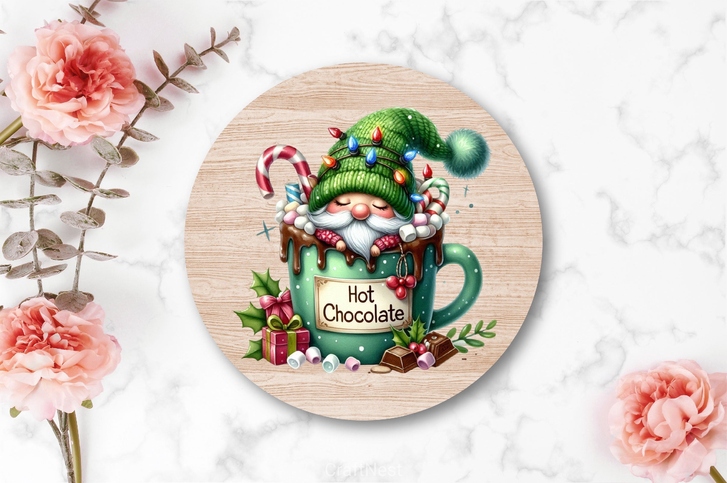 Holiday Christmas Coffee With Gnome Clipart Bundle - CraftNest - Digital Crafting and Art