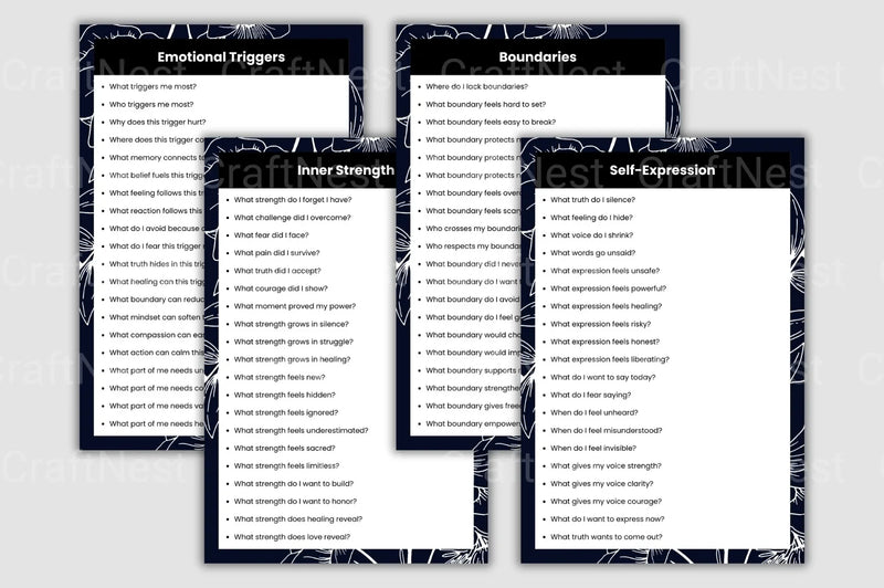 Shadow Work Prompts Book for Personal Growth - CraftNest - Digital Crafting and Art