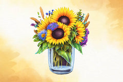 Sunflowers Clipart Bundle 2 - CraftNest - Digital Crafting and Art