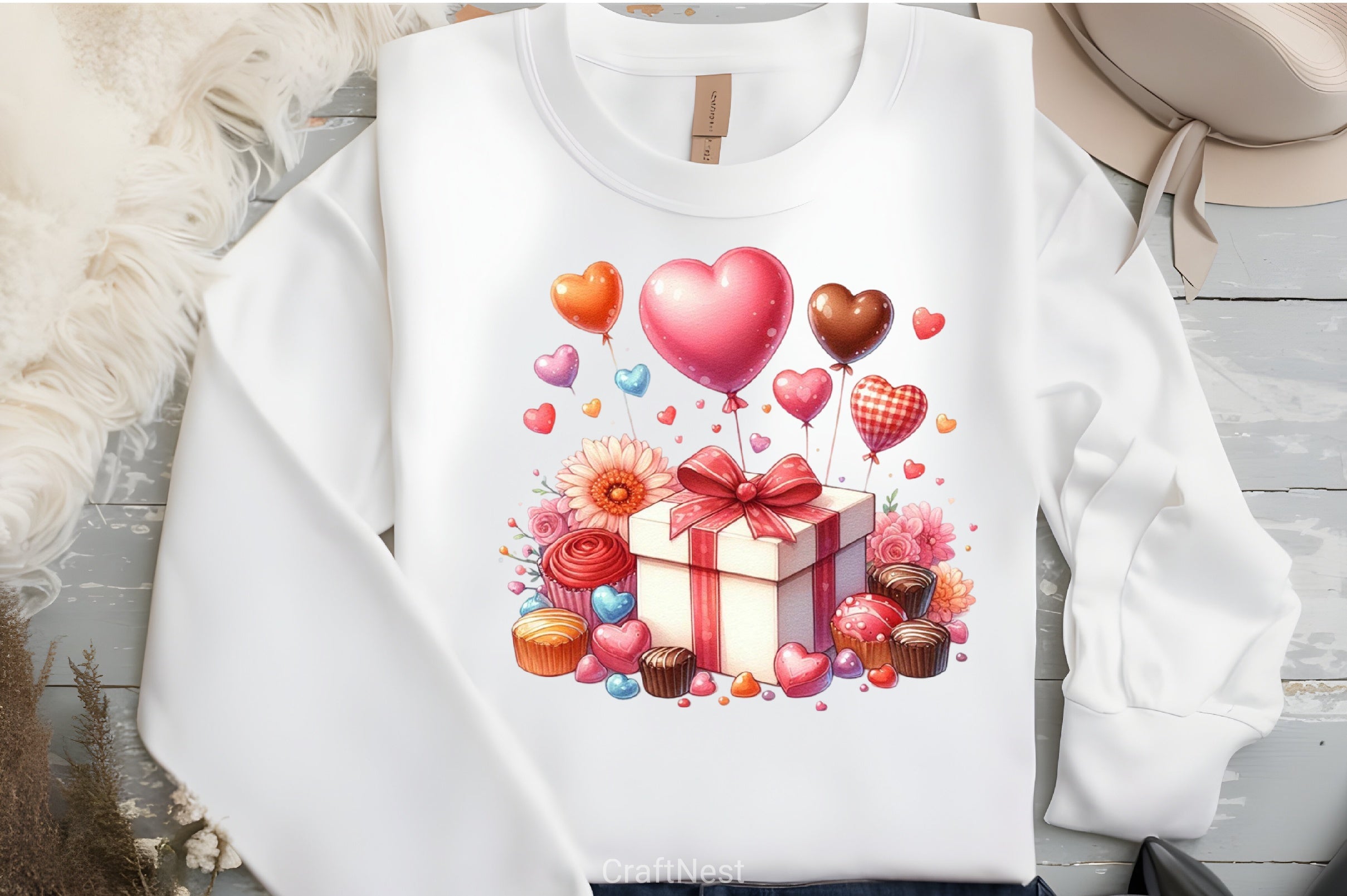 Valentine Gift Box Balloons Clipart Bundle - CraftNest - Digital Crafting and Art