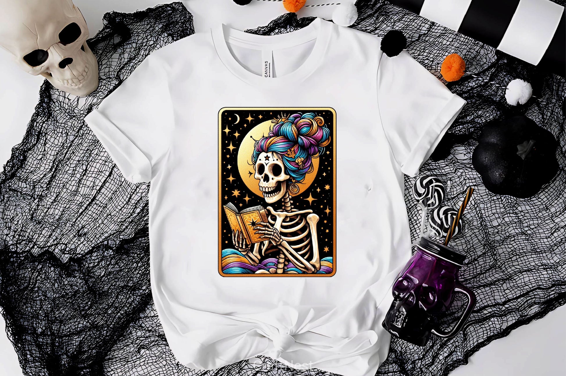 The Reader Tarot Card Reading Skeleton Clipart Bundle - CraftNest - Digital Crafting and Art