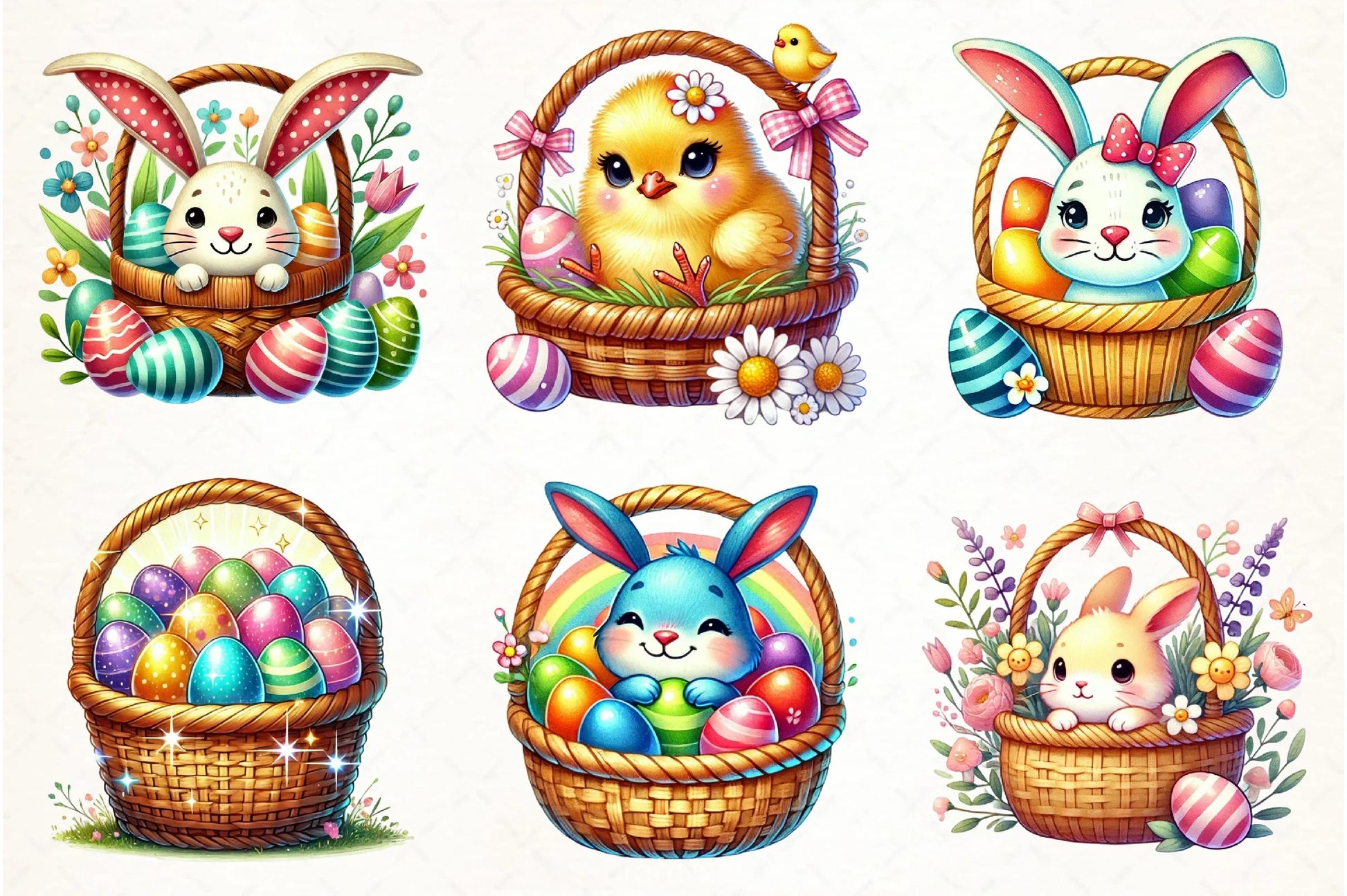 Easter Basket Clipart Bundle - CraftNest - Digital Crafting and Art