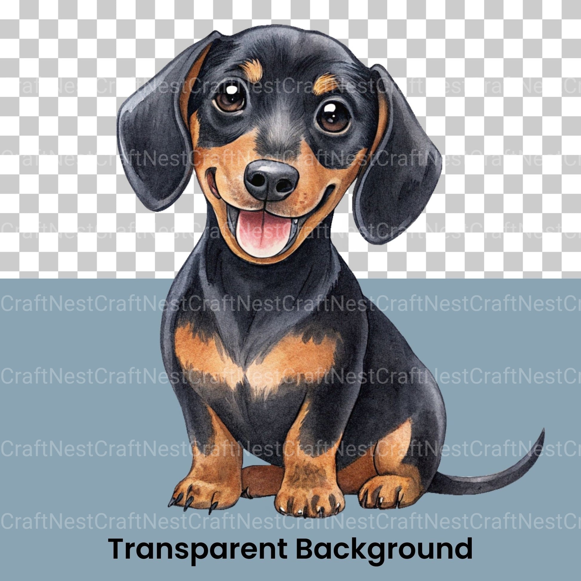 Dachshunds Smiling Clipart Bundle - CraftNest - Digital Crafting and Art