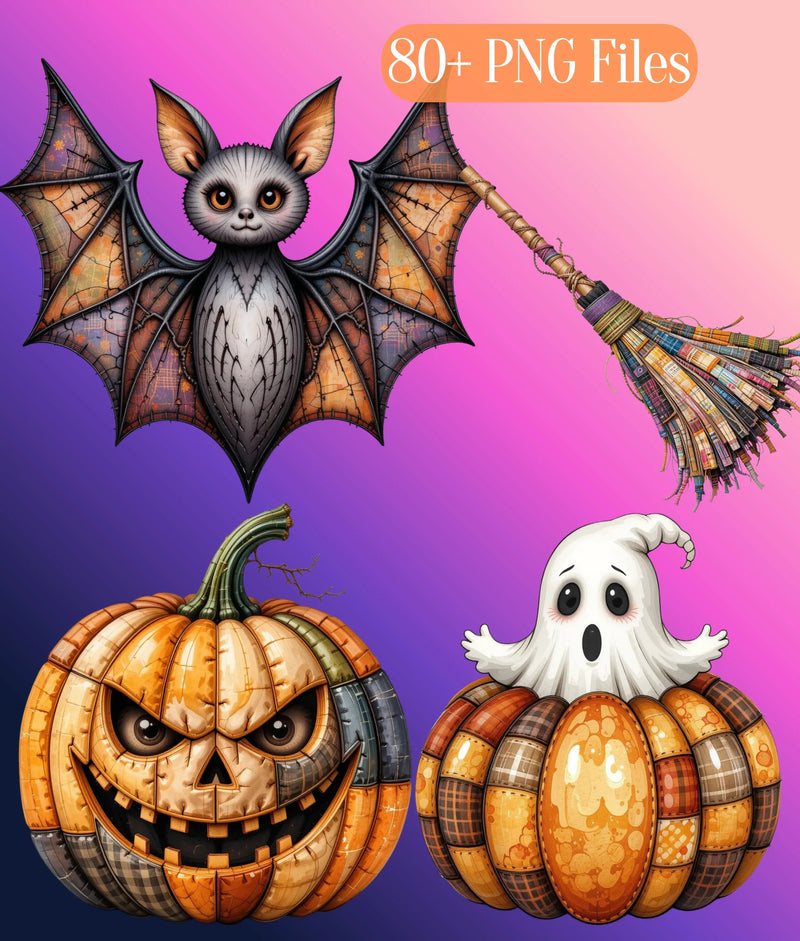 Halloween Patchwork Clipart Bundle - CraftNest - Digital Crafting and Art