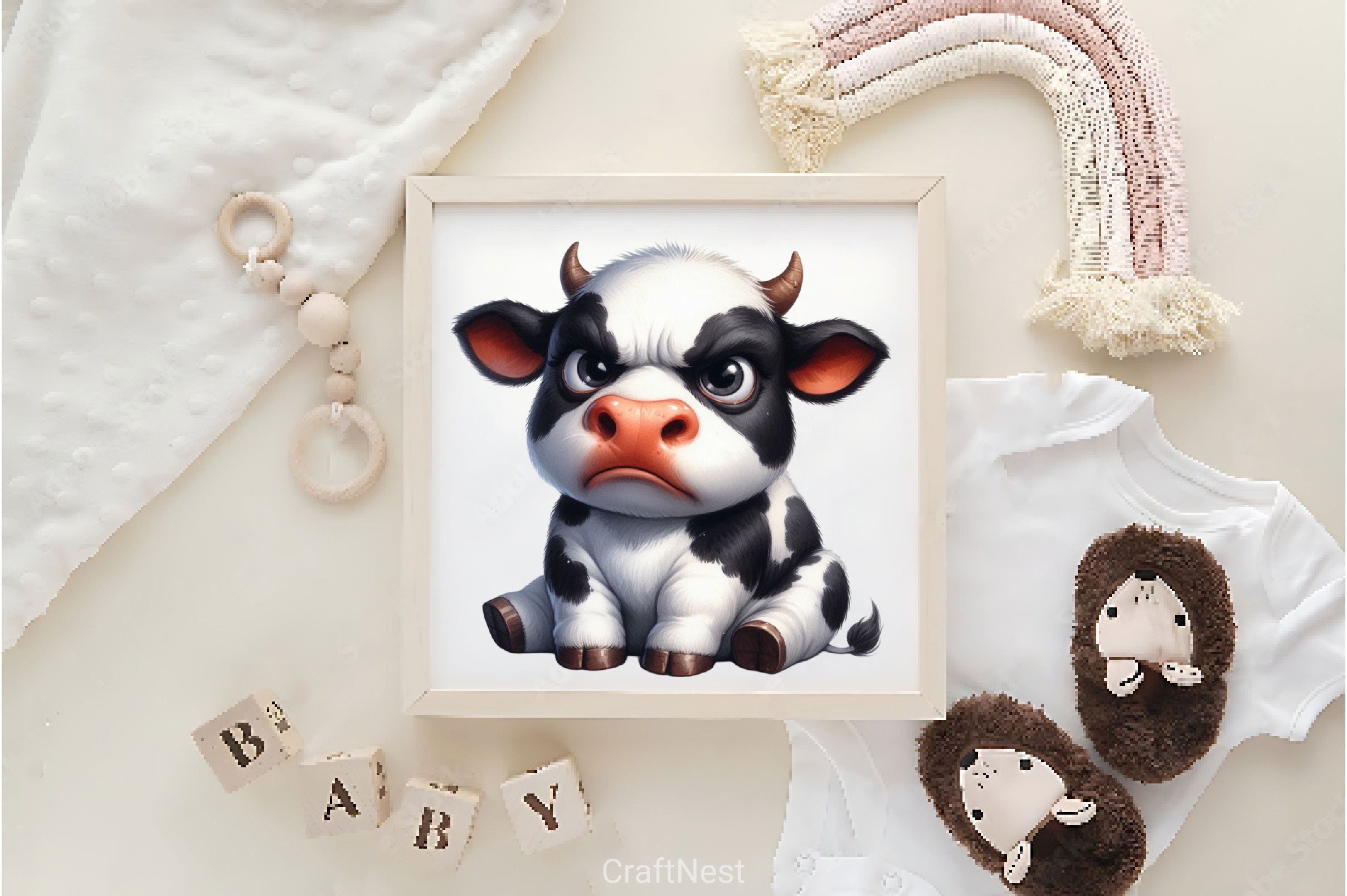 Funny Grumpy Cow Clipart Bundle - CraftNest - Digital Crafting and Art