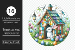 Round Stained Glass Easter Clipart Bundle - CraftNest - Digital Crafting and Art