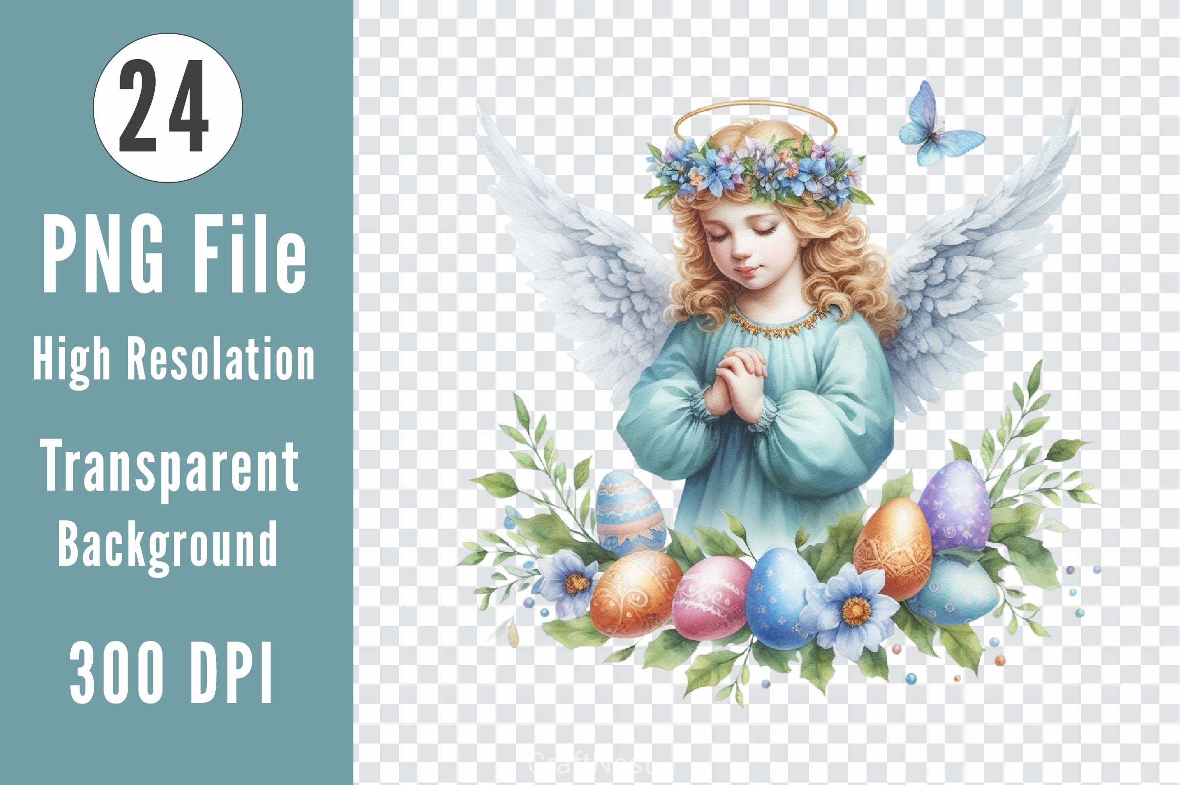 Easter Angel Clipart Bundle - CraftNest - Digital Crafting and Art