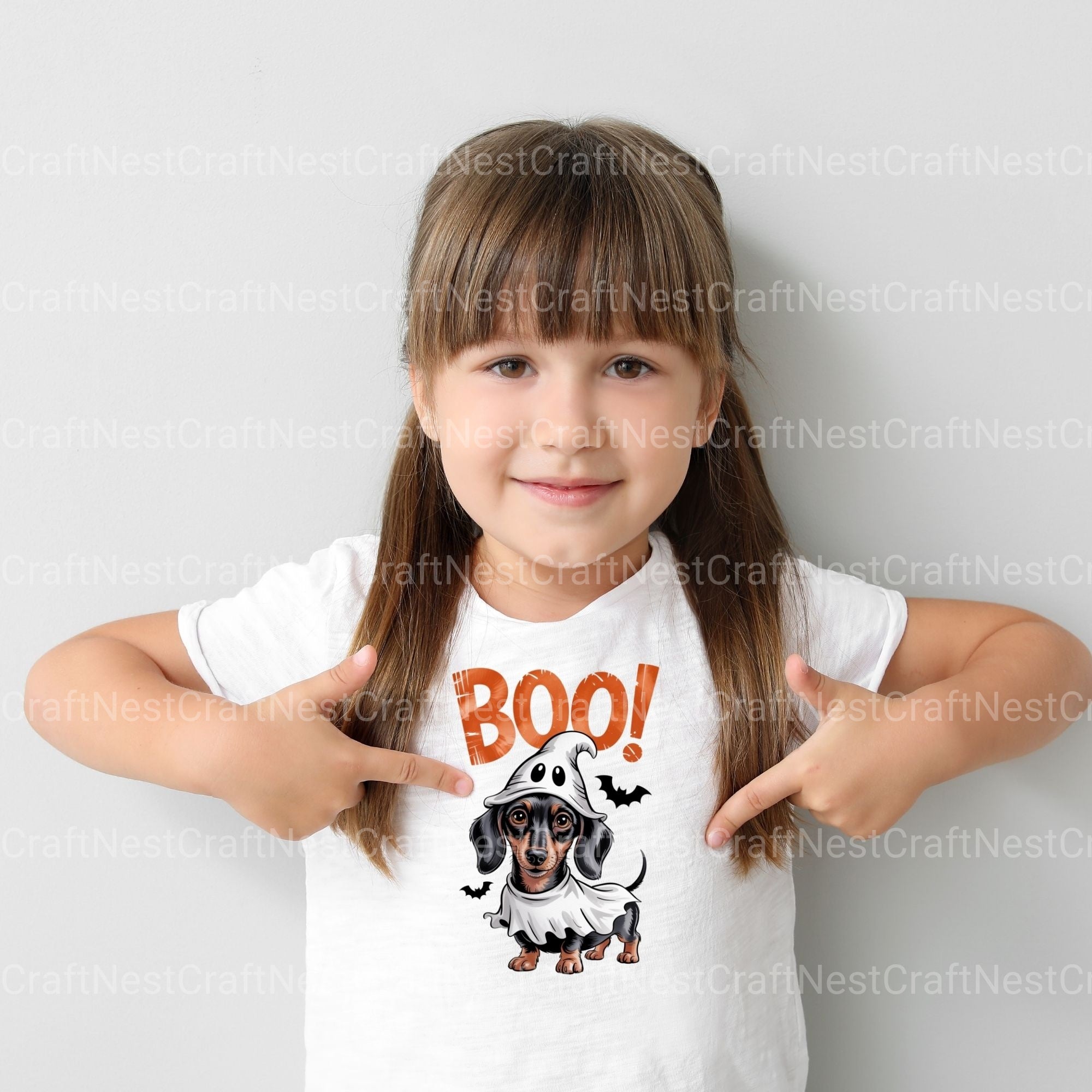 Dachshund Ghost Boo Clipart Bundle - CraftNest - Digital Crafting and Art