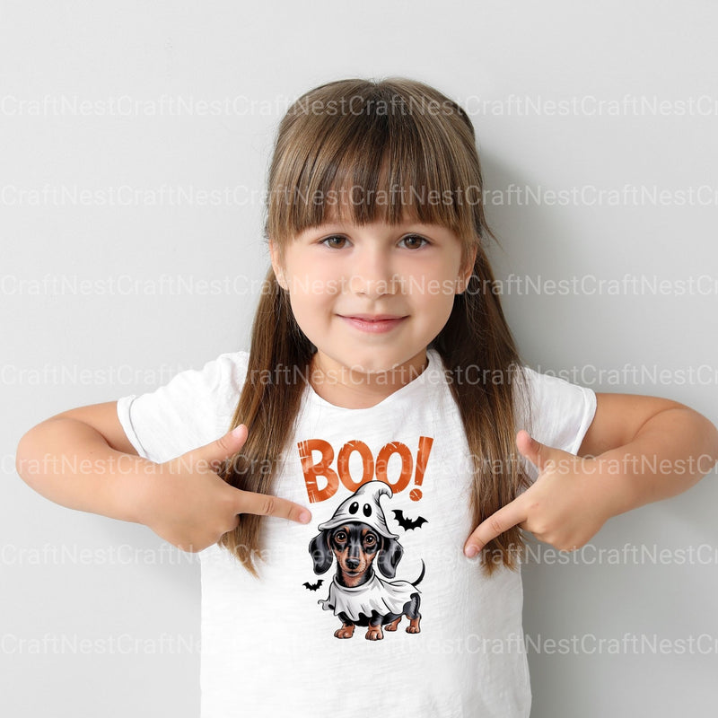 Dachshund Ghost Boo Clipart Bundle - CraftNest - Digital Crafting and Art