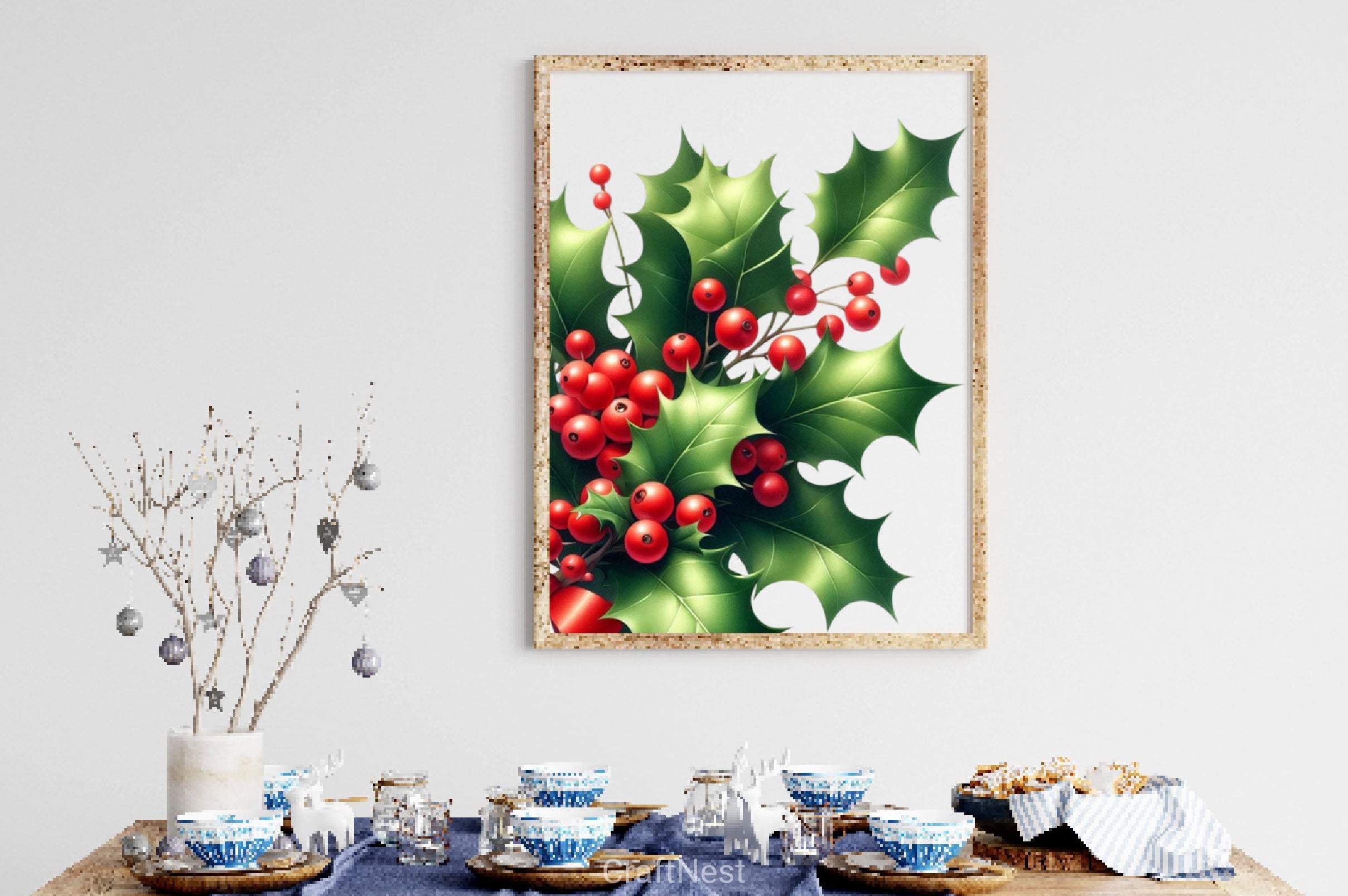 Christmas Holly Clipart Bundle 2 - CraftNest - Digital Crafting and Art