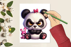 Angry Panda Clipart Bundle - CraftNest - Digital Crafting and Art