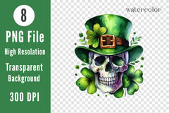St Patricks Skull Clipart Bundle - CraftNest - Digital Crafting and Art