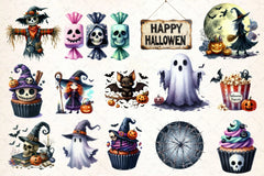 Cute Halloween Clipart Bundle 6 - CraftNest - Digital Crafting and Art