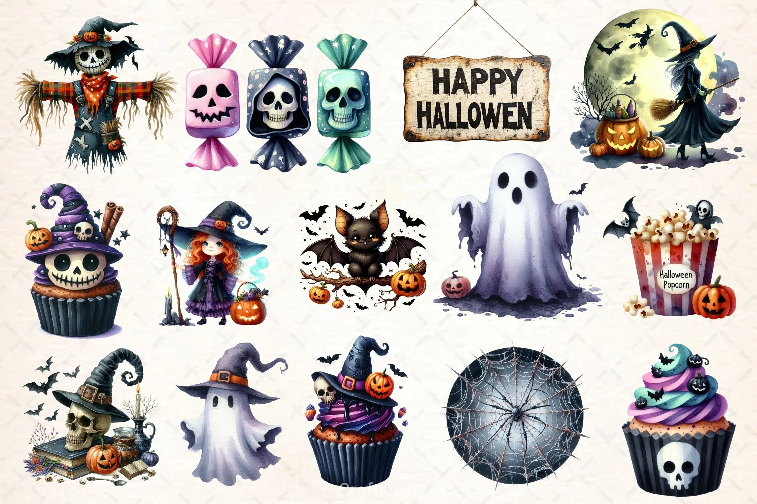 Cute Halloween Clipart Bundle 6 - CraftNest - Digital Crafting and Art