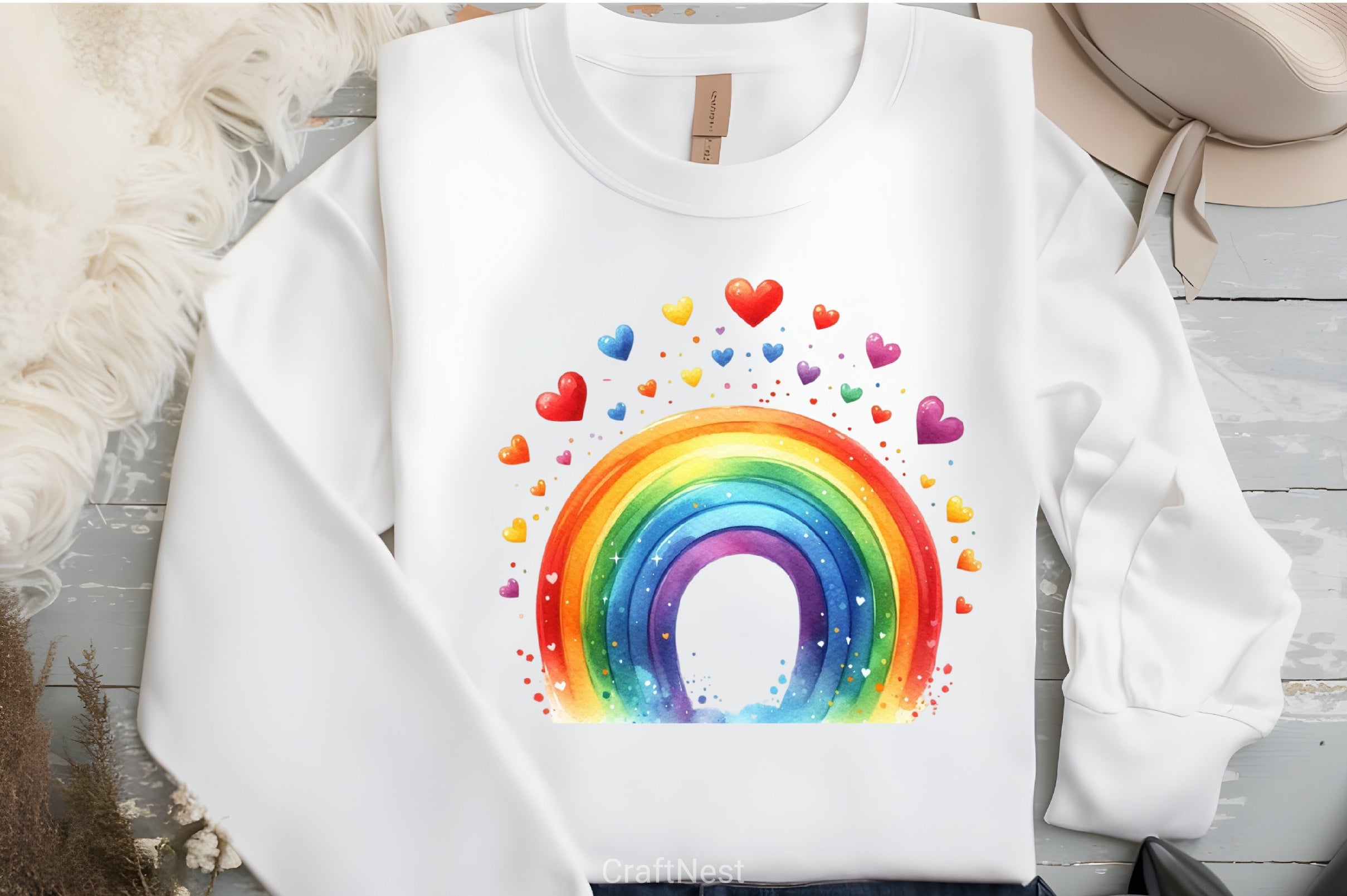 Valentine's Day Rainbow Clipart Bundle - CraftNest - Digital Crafting and Art