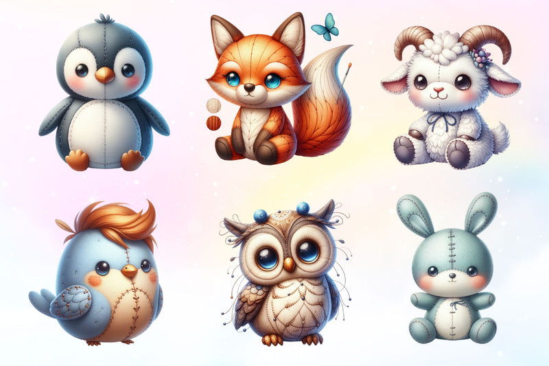 Cute Stuffed Animal Clipart Bundle - CraftNest - Digital Crafting and Art