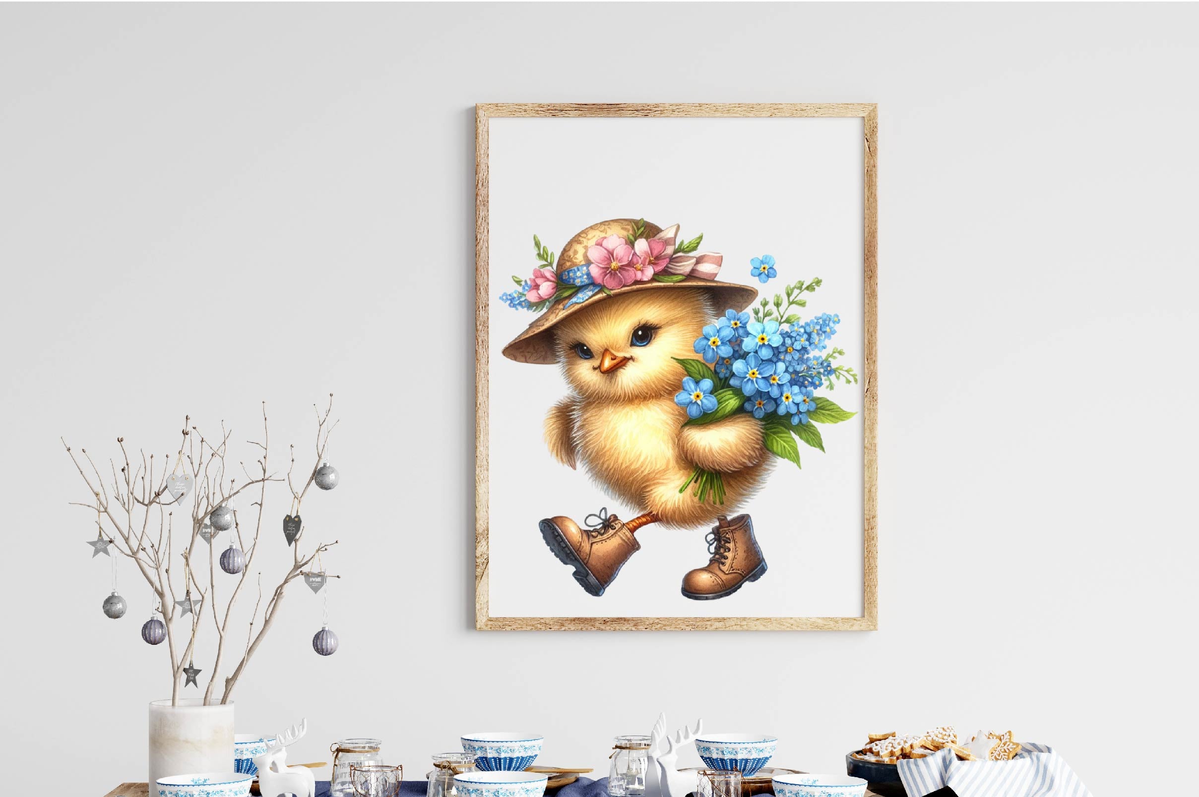 Cute Chick Spring Flowers Clipart Bundle - CraftNest - Digital Crafting and Art