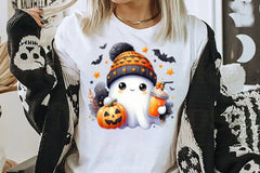 Cute Ghost Cute Halloween Clipart Bundle 9 - CraftNest - Digital Crafting and Art