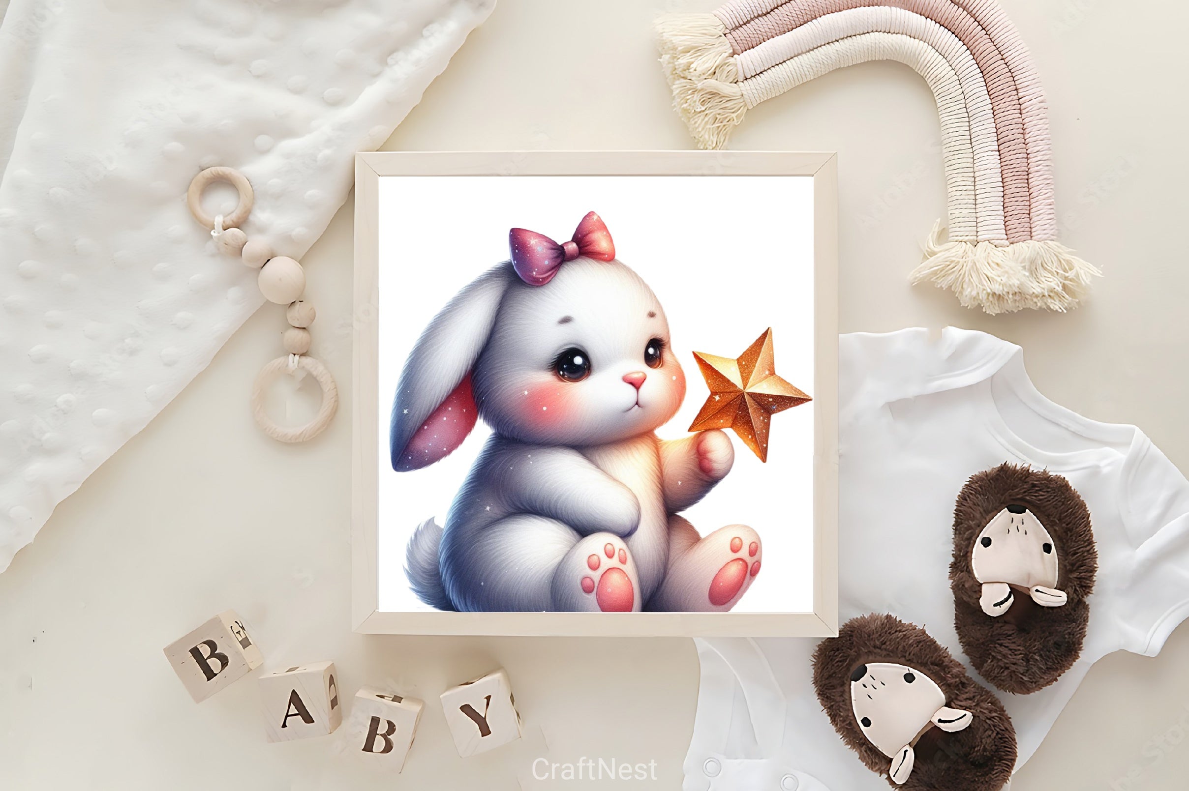 Bunny Star Clipart Bundle - CraftNest - Digital Crafting and Art