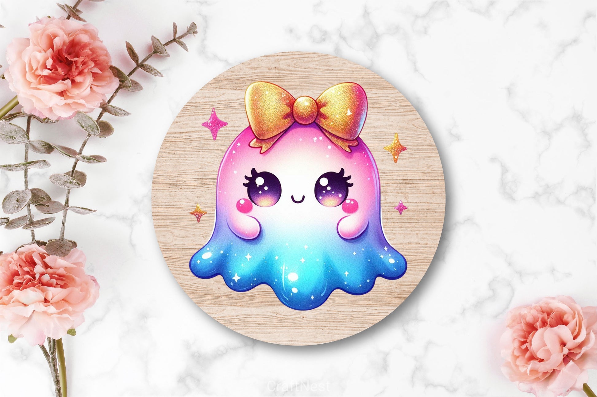 Coquette Cute Ghost With Bow Clipart Bundle - CraftNest - Digital Crafting and Art