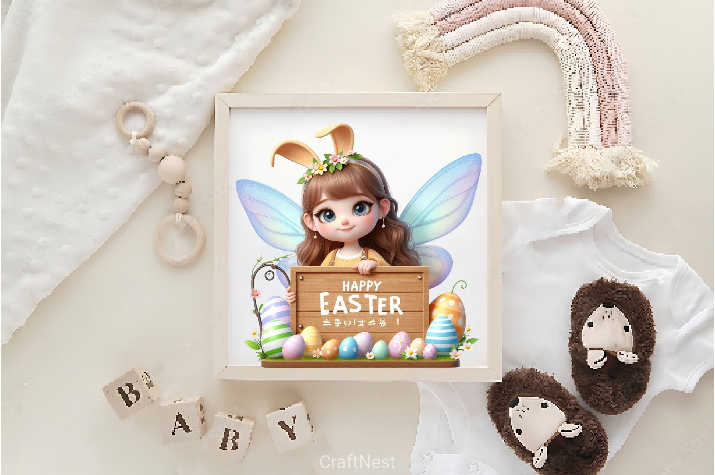 Cute Happy Easter Fairy Clipart Bundle - CraftNest - Digital Crafting and Art