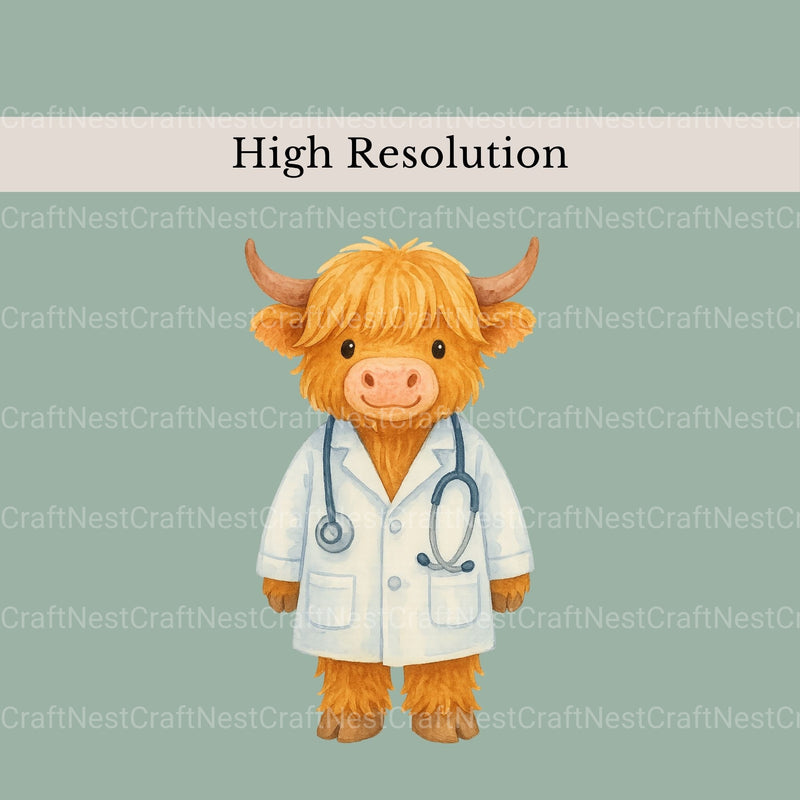 Highland Cows 2 Clipart Bundle - CraftNest - Digital Crafting and Art