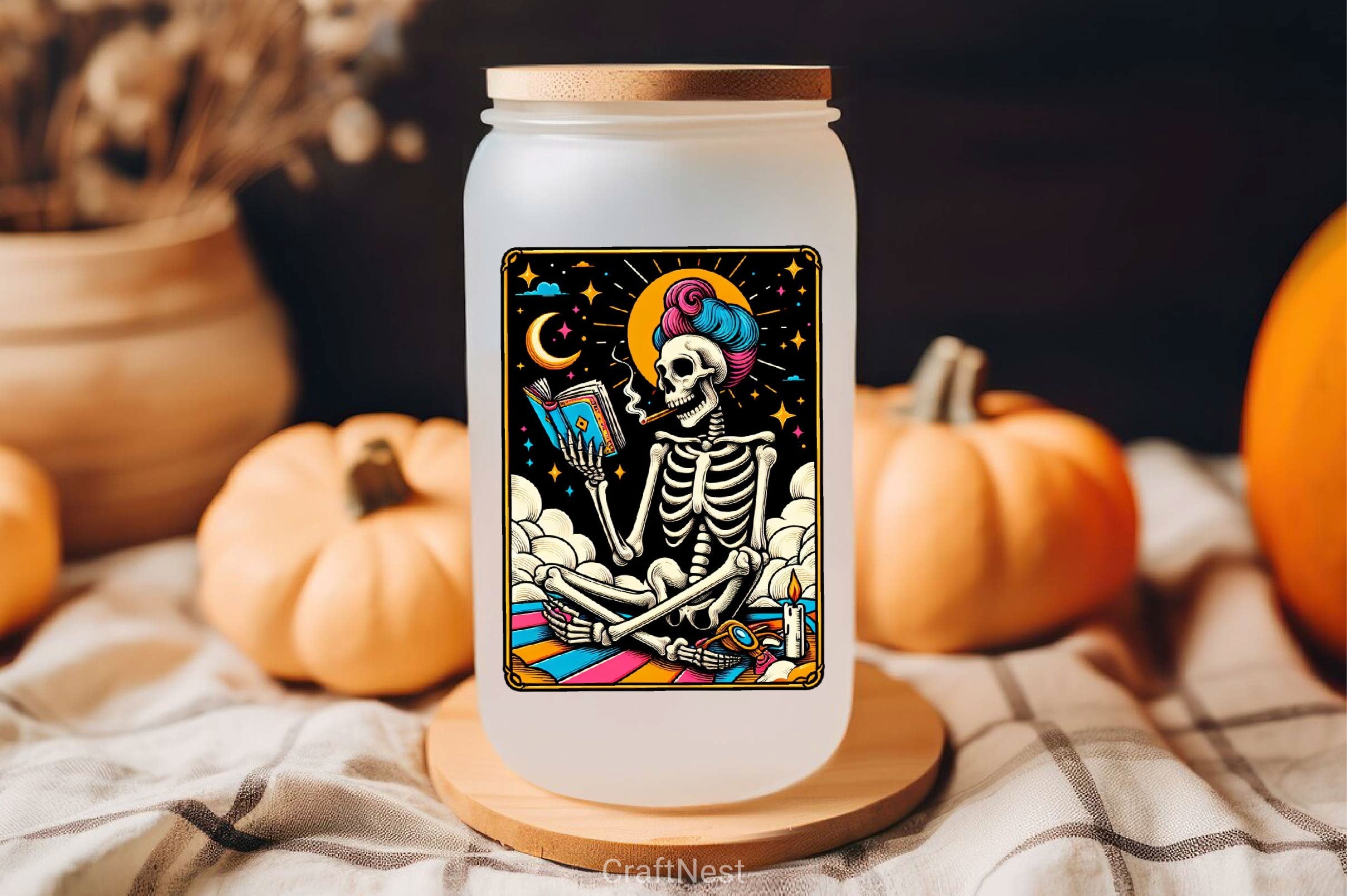 The Reader Tarot Card Reading Skeleton Clipart Bundle 1 - CraftNest - Digital Crafting and Art