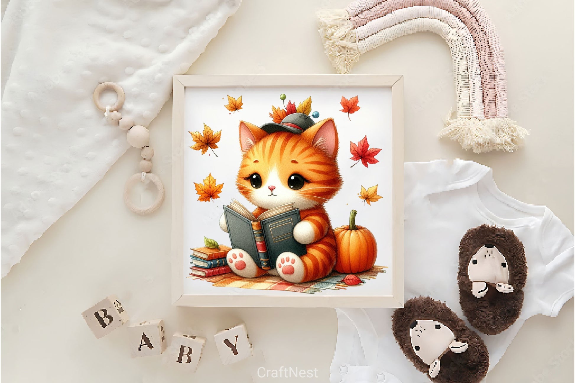 Cute Autumn Cat Clipart Bundle 2 - CraftNest - Digital Crafting and Art