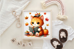 Cute Autumn Cat Clipart Bundle 2 - CraftNest - Digital Crafting and Art
