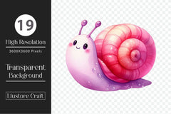 Cute Snails Clipart Bundle - CraftNest - Digital Crafting and Art