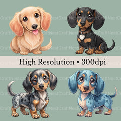 Dachshunds Clipart Bundle - CraftNest - Digital Crafting and Art