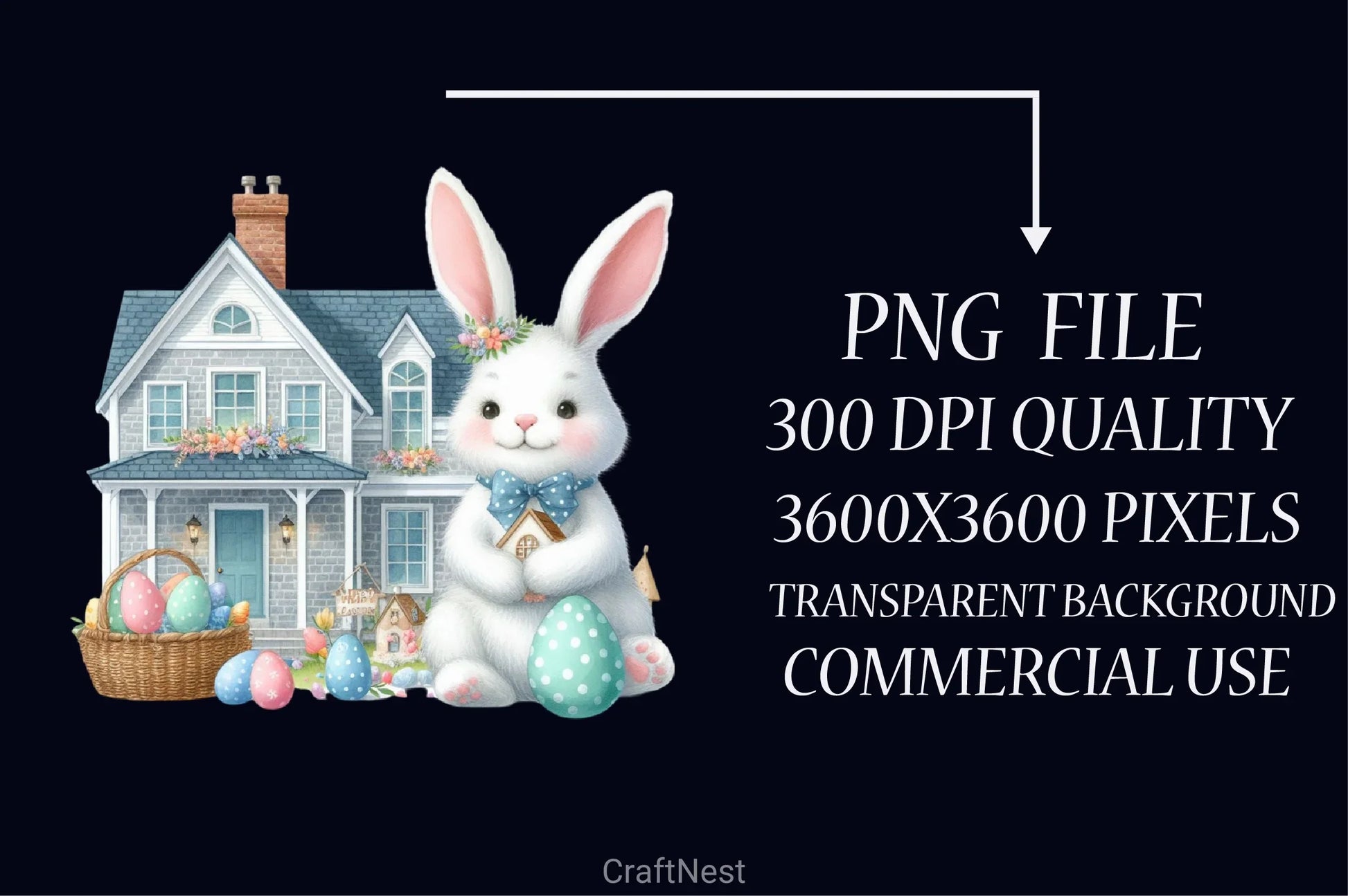 Easter Bunny Clipart Bundle 43 - CraftNest - Digital Crafting and Art