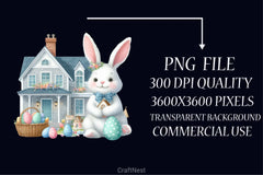 Easter Bunny Clipart Bundle 43 - CraftNest - Digital Crafting and Art