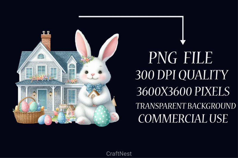Easter Bunny Clipart Bundle 43 - CraftNest - Digital Crafting and Art