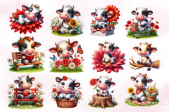 Cute Cow Clipart Bundle 3 - CraftNest - Digital Crafting and Art