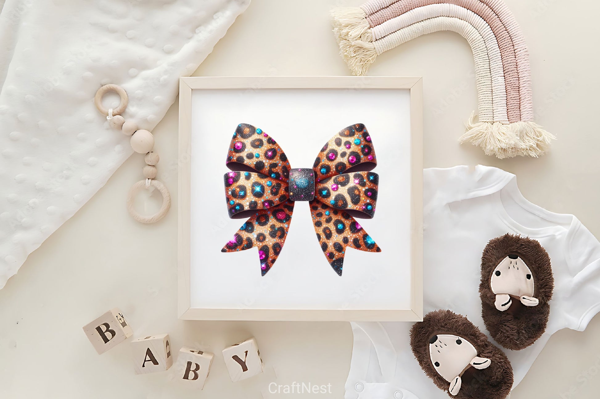 Leopard Glitter Bows Clipart Bundle - CraftNest - Digital Crafting and Art