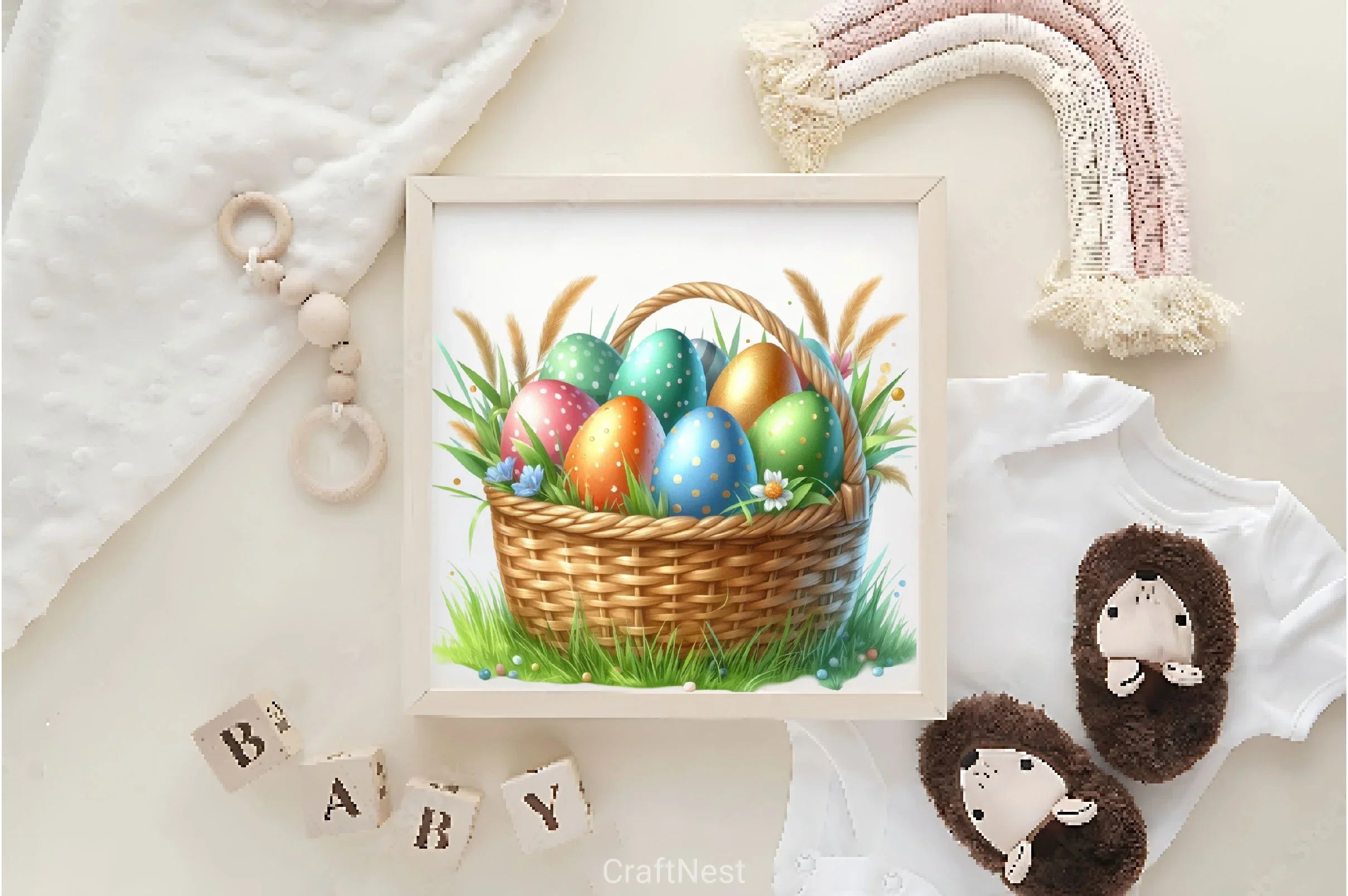 Easter Egg Basket Clipart Bundle 3 - CraftNest - Digital Crafting and Art