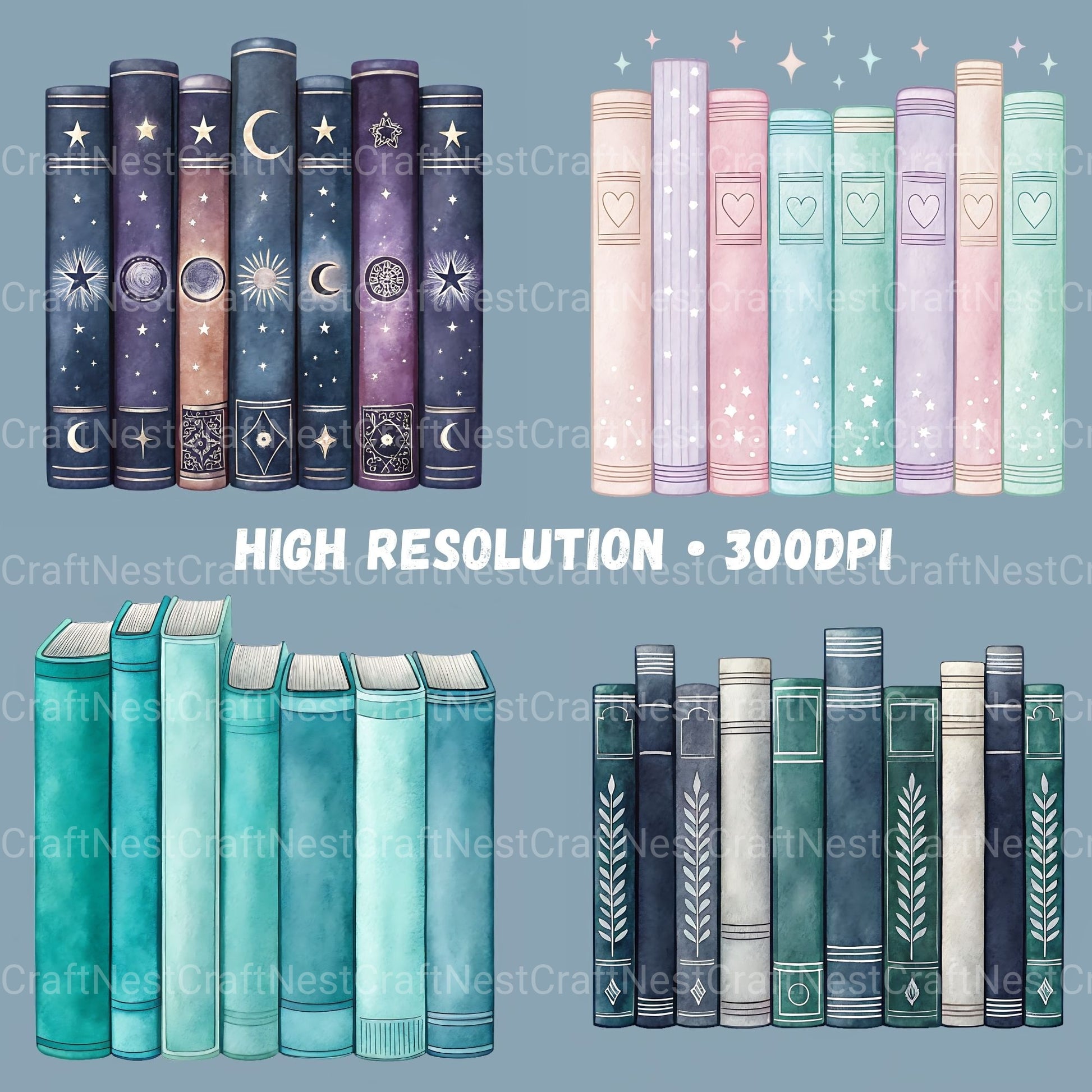 Book Borders Clipart Bundle - CraftNest - Digital Crafting and Art