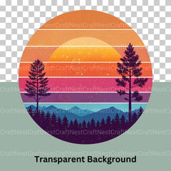 Retro Sunsets Clipart Bundle - CraftNest - Digital Crafting and Art