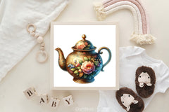 Vintage Teapot Clipart Bundle - CraftNest - Digital Crafting and Art
