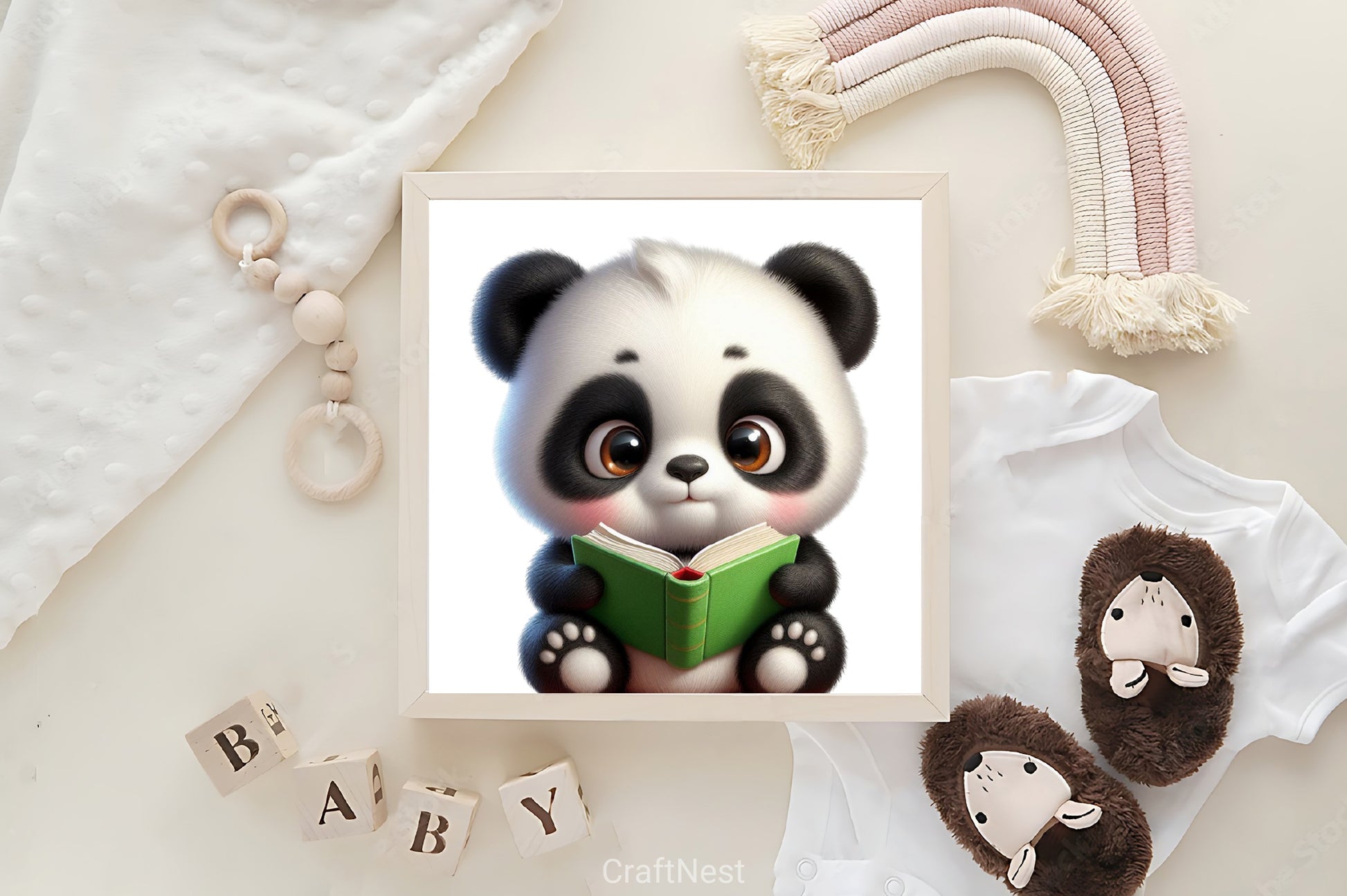 Panda Reading Book Clipart Bundle - CraftNest - Digital Crafting and Art