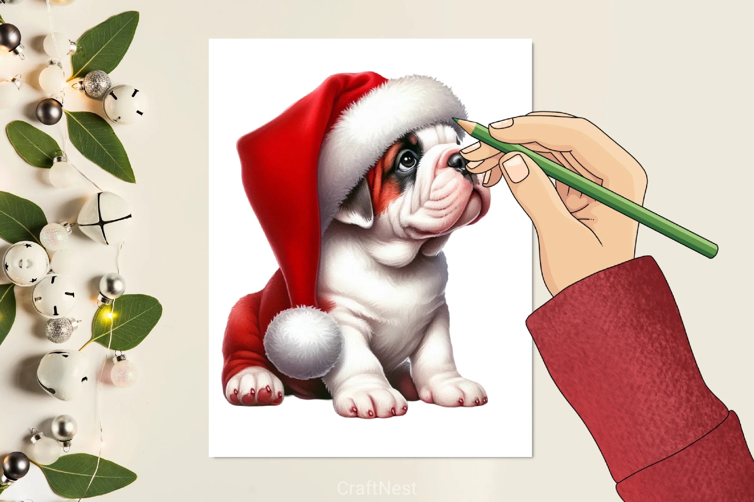 Dogs Santa Hat Clipart Bundle - CraftNest - Digital Crafting and Art