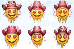 Valentine Cowboy Hat Emoji Clipart Bundle - CraftNest - Digital Crafting and Art