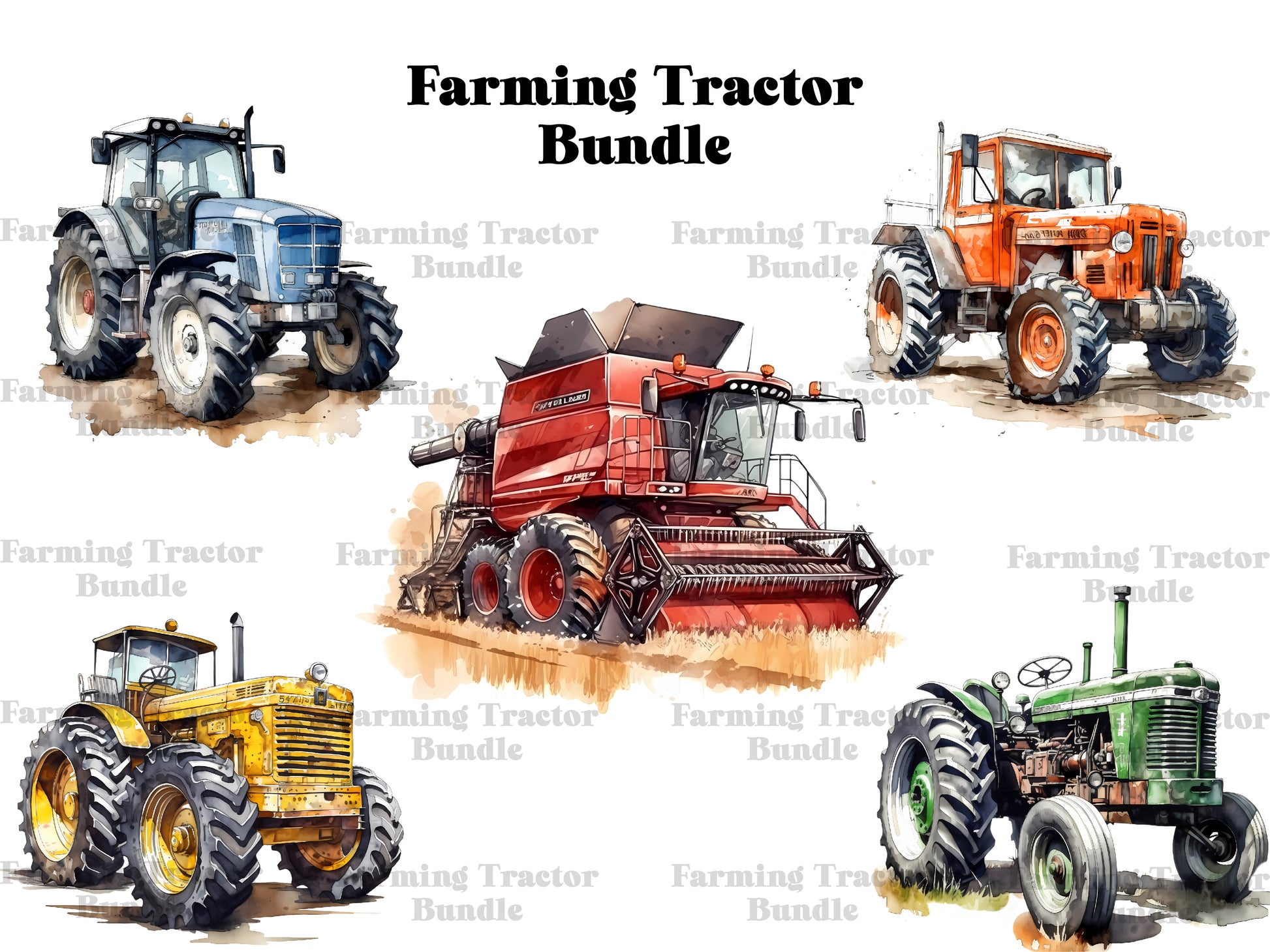 Farmer Tractors Clipart - CraftNest