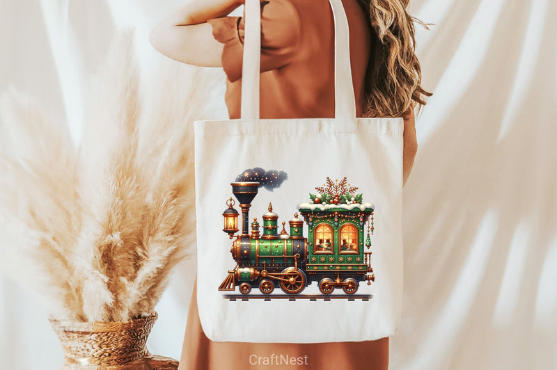 Christmas Train Clipart Bundle 6 - CraftNest - Digital Crafting and Art