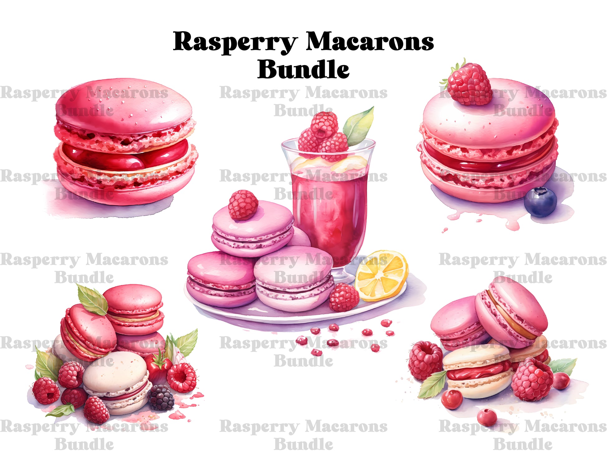 Raspberry Macarons Clipart - CraftNest